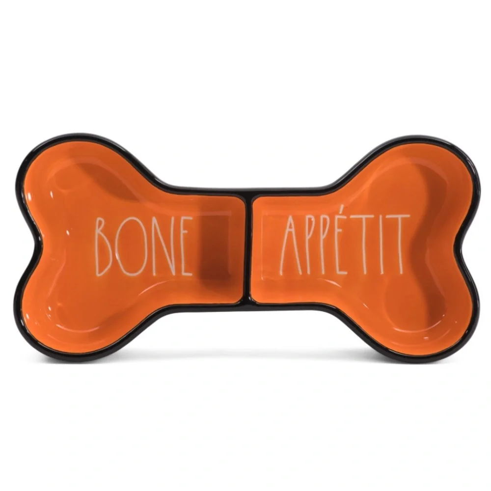 Rae Dunn Bone Appetit Glazed Pet Bowl
